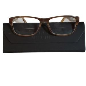 Badgley Mischka Hard Case Calvin Klein Collection Tortoise Shell Glasses WOMEN'S